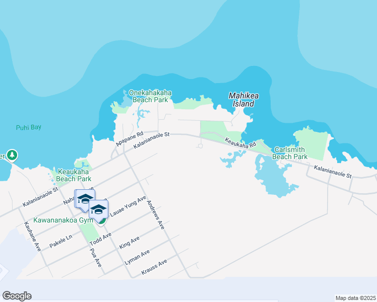 map of restaurants, bars, coffee shops, grocery stores, and more near 1500 Kalanianaole Avenue in Hilo