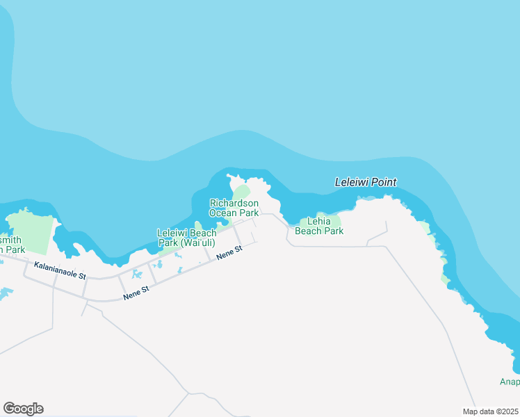 map of restaurants, bars, coffee shops, grocery stores, and more near Leleiwi Street in Hilo