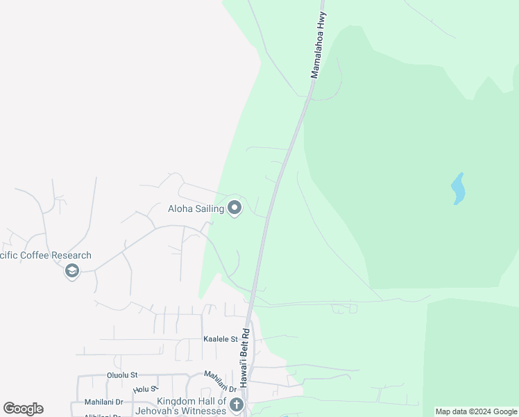 map of restaurants, bars, coffee shops, grocery stores, and more near 72-3989 B in Kailua-Kona