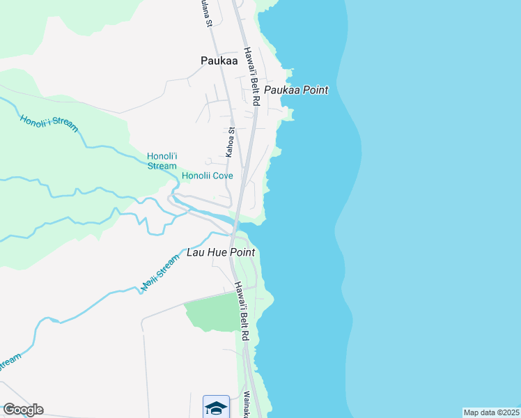 map of restaurants, bars, coffee shops, grocery stores, and more near 99 Honolii Place in Hilo