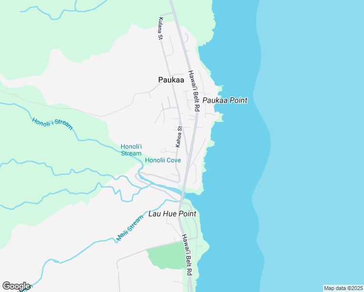 map of restaurants, bars, coffee shops, grocery stores, and more near 1257 Kahoa Street in Hilo