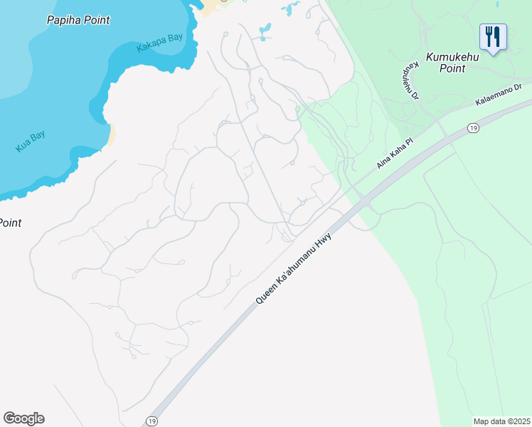 map of restaurants, bars, coffee shops, grocery stores, and more near 72-3100 Maniniowali Drive in Holualoa