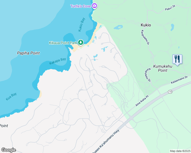 map of restaurants, bars, coffee shops, grocery stores, and more near 72-3056 Uluweuweu Hema Place in Kailua-Kona