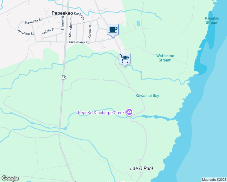 map of restaurants, bars, coffee shops, grocery stores, and more near 27-999 Mamalahoa Hwy in Pepeekeo