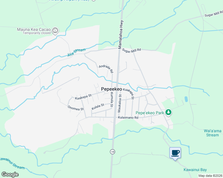 map of restaurants, bars, coffee shops, grocery stores, and more near in Pepeekeo