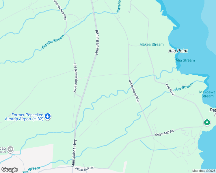 map of restaurants, bars, coffee shops, grocery stores, and more near 28-433 Overpass Road in Pepeekeo