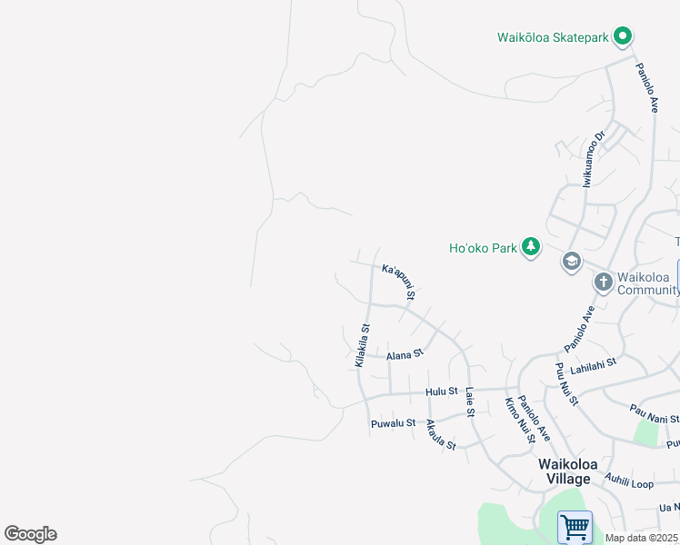 map of restaurants, bars, coffee shops, grocery stores, and more near 68-1600 Laie Street in Waikoloa Village
