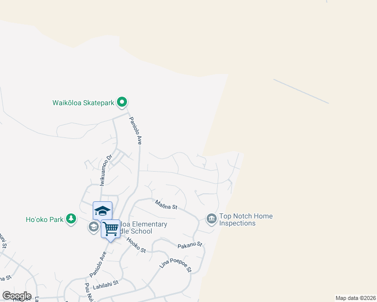 map of restaurants, bars, coffee shops, grocery stores, and more near 68-3557 Haia Street in Waikoloa Village