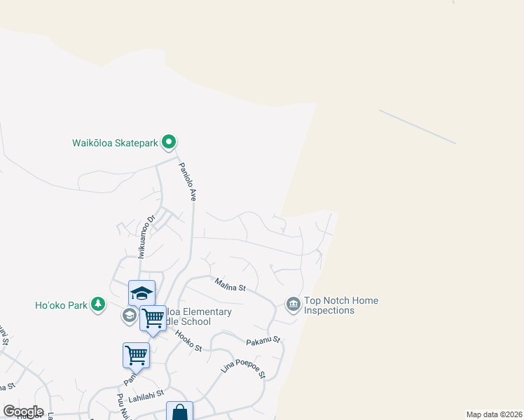map of restaurants, bars, coffee shops, grocery stores, and more near 68-3557 Haia Street in Waikoloa Village