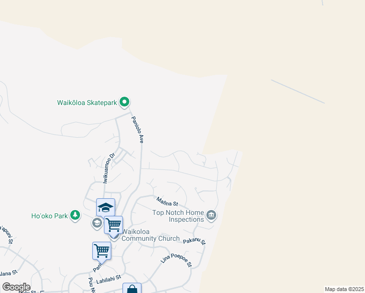map of restaurants, bars, coffee shops, grocery stores, and more near 68-3547 Haia Street in Waikoloa Village