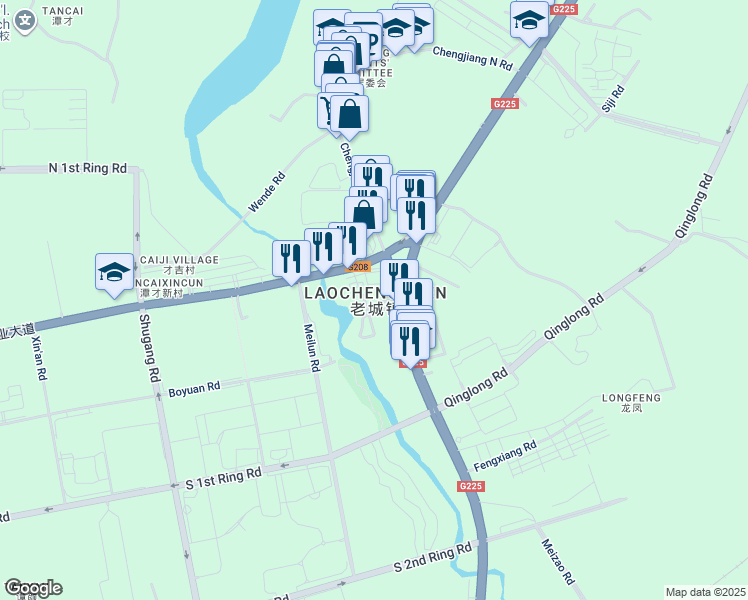 map of restaurants, bars, coffee shops, grocery stores, and more near in 