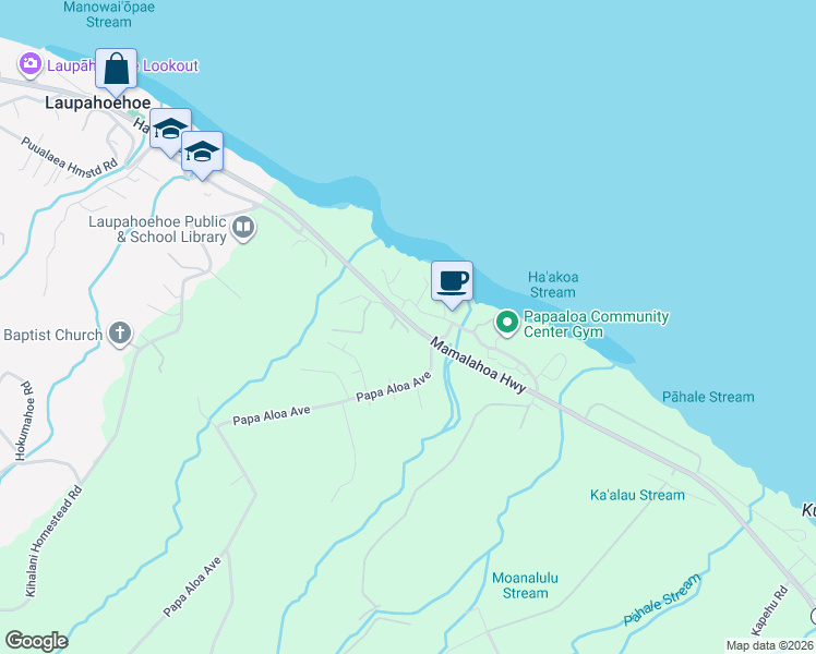 map of restaurants, bars, coffee shops, grocery stores, and more near 352047 A Hawaiʻi Belt Road in Waimea