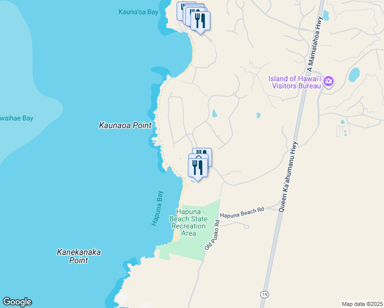 map of restaurants, bars, coffee shops, grocery stores, and more near 62-3704 Ki'Eki'Ena in Waimea