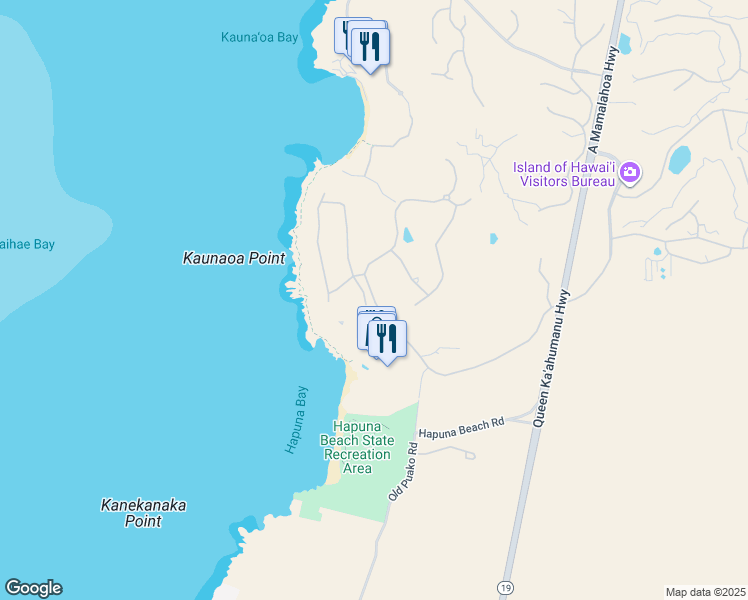 map of restaurants, bars, coffee shops, grocery stores, and more near 62-3704 Ki'Eki'Ena in Waimea