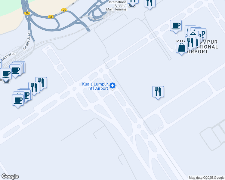 map of restaurants, bars, coffee shops, grocery stores, and more near in Sepang