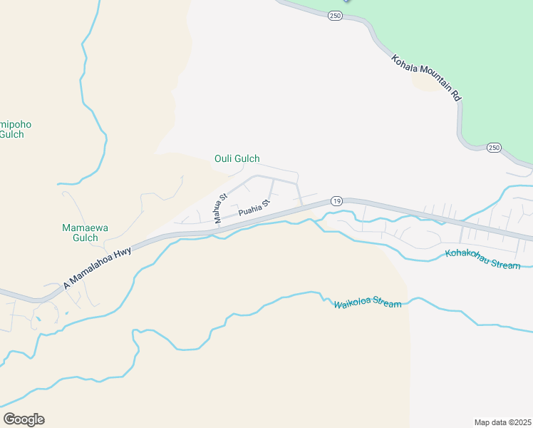 map of restaurants, bars, coffee shops, grocery stores, and more near 62-1194 Puahia Street in Waimea