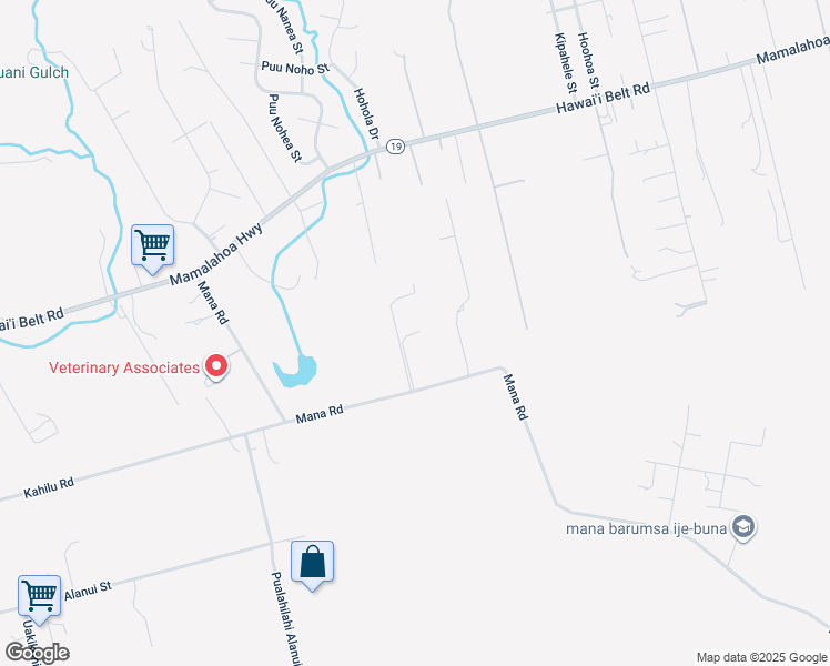 map of restaurants, bars, coffee shops, grocery stores, and more near 64-634 Mana Road in Waimea
