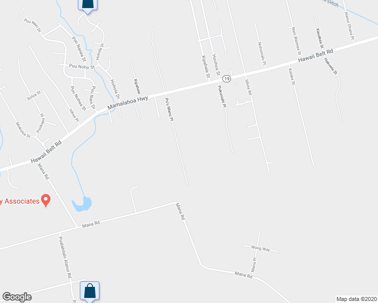map of restaurants, bars, coffee shops, grocery stores, and more near 64-5122 Pu'u Manu Place in Waimea