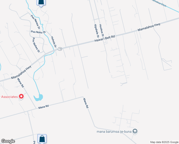 map of restaurants, bars, coffee shops, grocery stores, and more near 64-5122 Pu'u Manu Place in Waimea