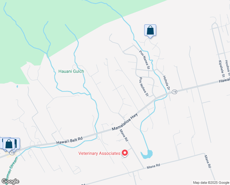 map of restaurants, bars, coffee shops, grocery stores, and more near 64-5285 Puukapu Street in Waimea