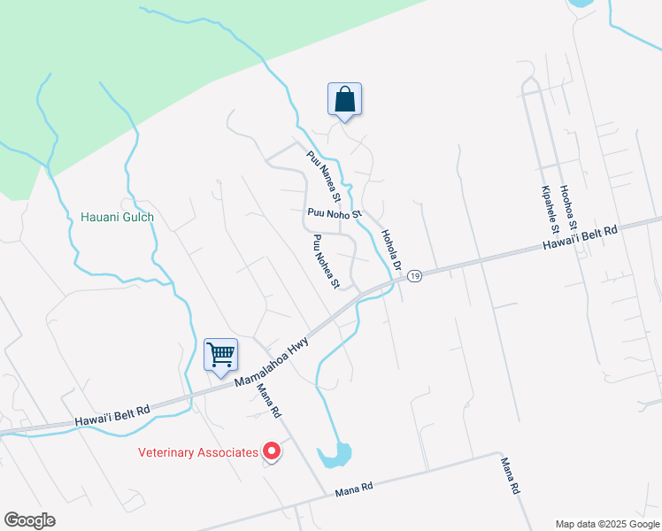 map of restaurants, bars, coffee shops, grocery stores, and more near 64-5234 Puu Nohea Street in Waimea
