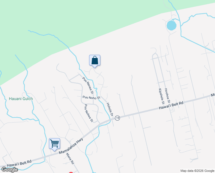 map of restaurants, bars, coffee shops, grocery stores, and more near 68 Puumao Street in Waimea