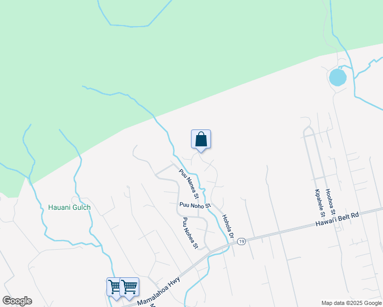 map of restaurants, bars, coffee shops, grocery stores, and more near 64-633 Puuluna Place in Waimea