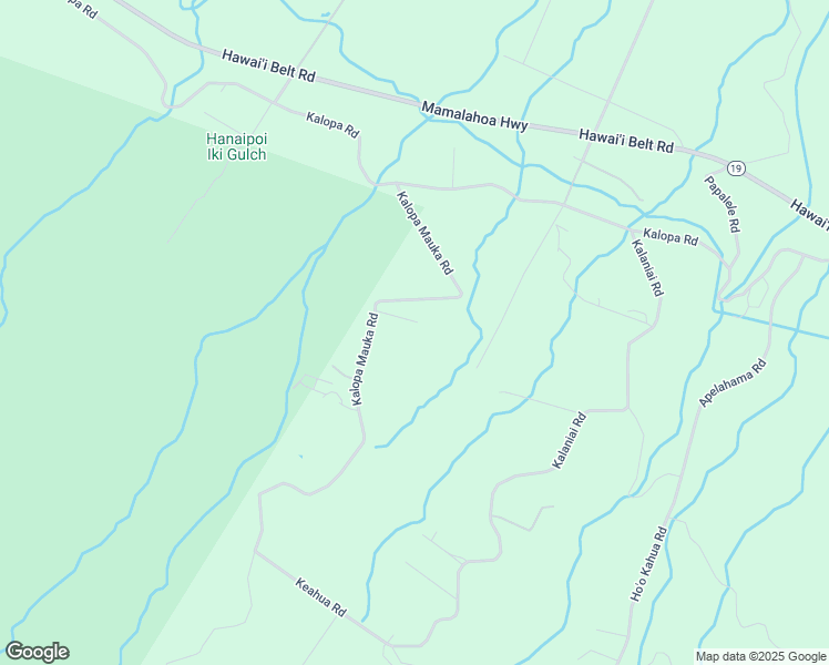 map of restaurants, bars, coffee shops, grocery stores, and more near 44-2633 Kalopa Mauka Road in Honokaa