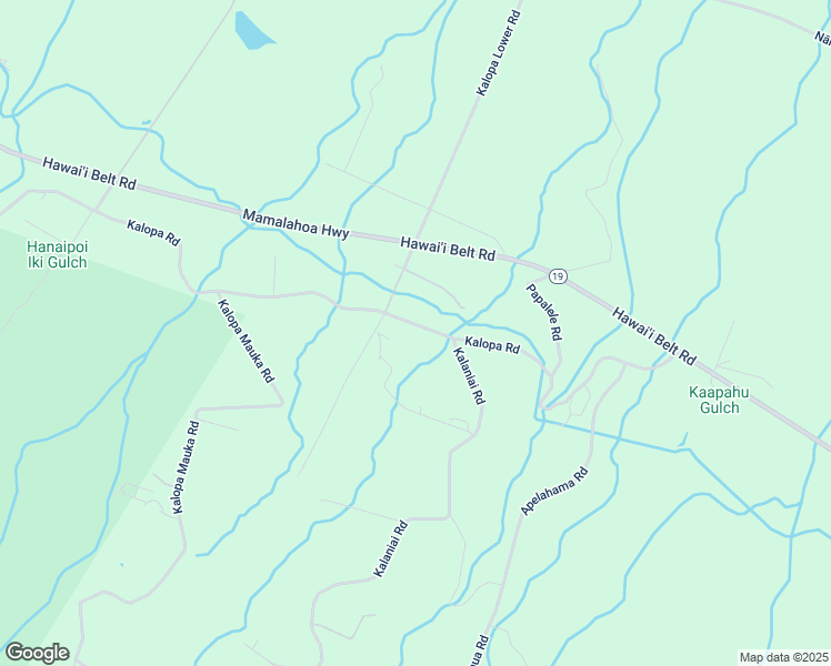 map of restaurants, bars, coffee shops, grocery stores, and more near 44-2533 Kalopa Road in Honokaa
