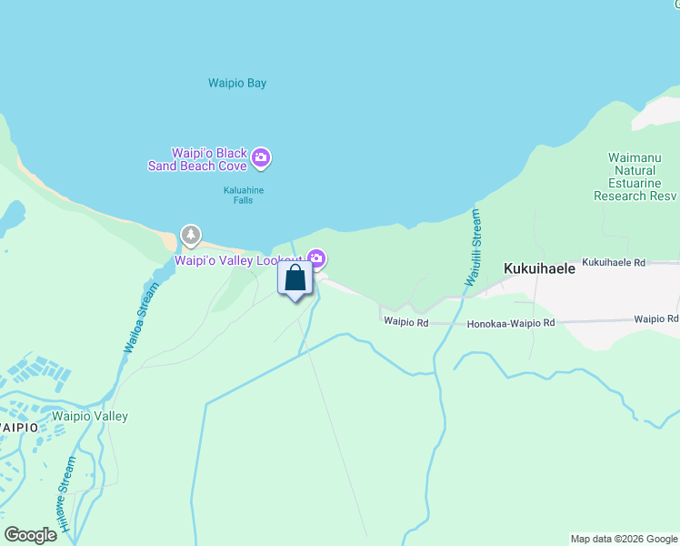map of restaurants, bars, coffee shops, grocery stores, and more near 48-5536 Honokaa-Waipio Road in Honokaa