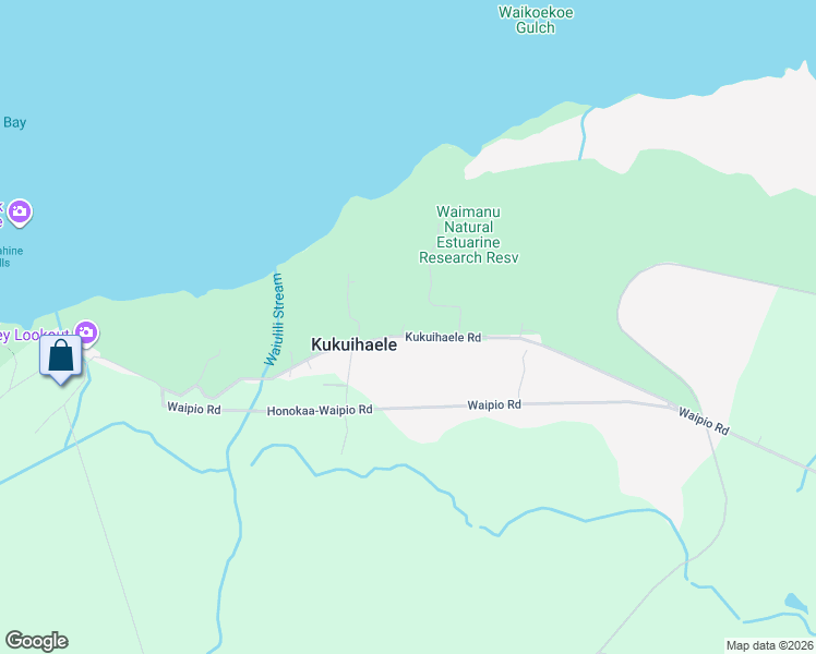 map of restaurants, bars, coffee shops, grocery stores, and more near 48-5358 Kukuihaele Road in Honokaa