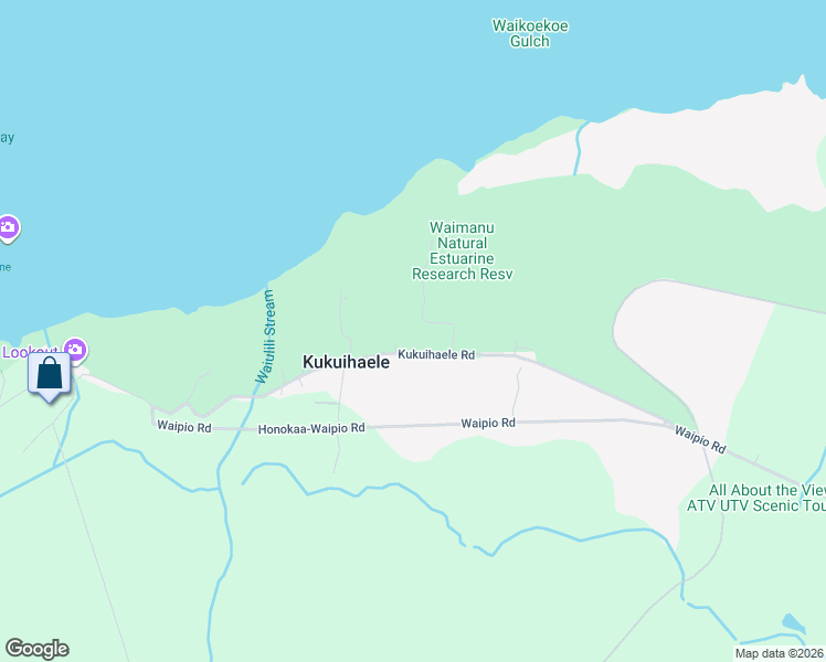 map of restaurants, bars, coffee shops, grocery stores, and more near 48-5358 Kukuihaele Road in Honokaa