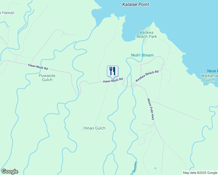 map of restaurants, bars, coffee shops, grocery stores, and more near 52-282 Makapala Road in Waimea