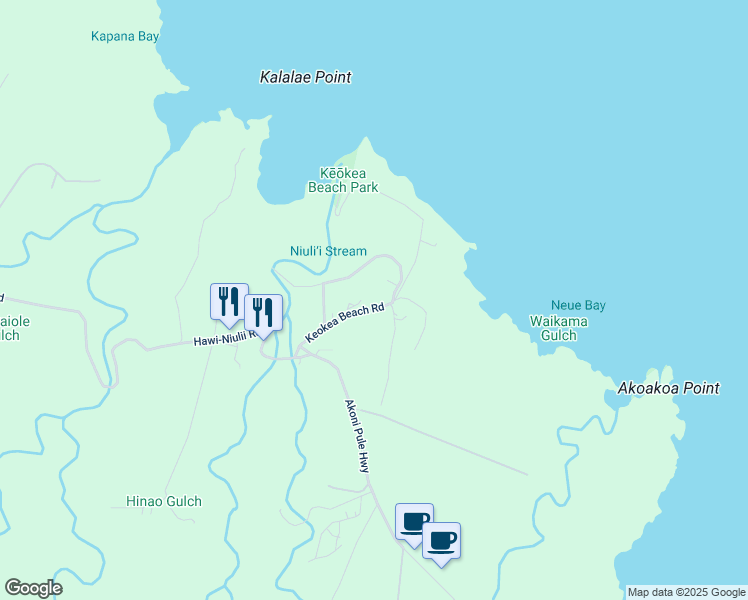 map of restaurants, bars, coffee shops, grocery stores, and more near in Hawaii County