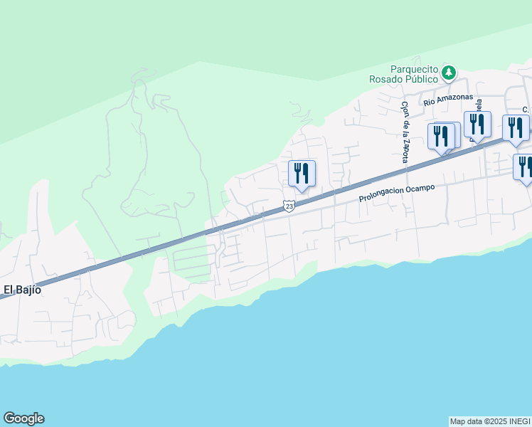 map of restaurants, bars, coffee shops, grocery stores, and more near 529 Carretera Jocotepec-chapala in Ajijic