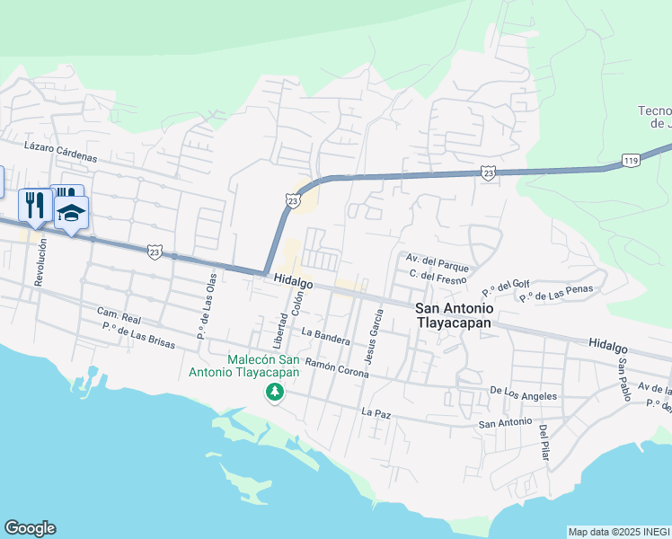 map of restaurants, bars, coffee shops, grocery stores, and more near 149 Allen W. Lloyd in Ajijic