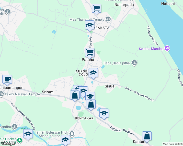map of restaurants, bars, coffee shops, grocery stores, and more near in Kulasarichuan