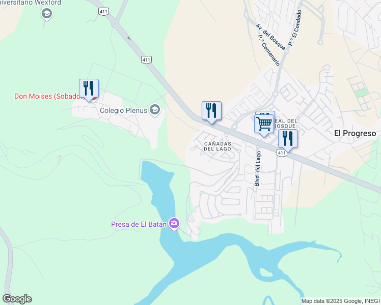 map of restaurants, bars, coffee shops, grocery stores, and more near in 