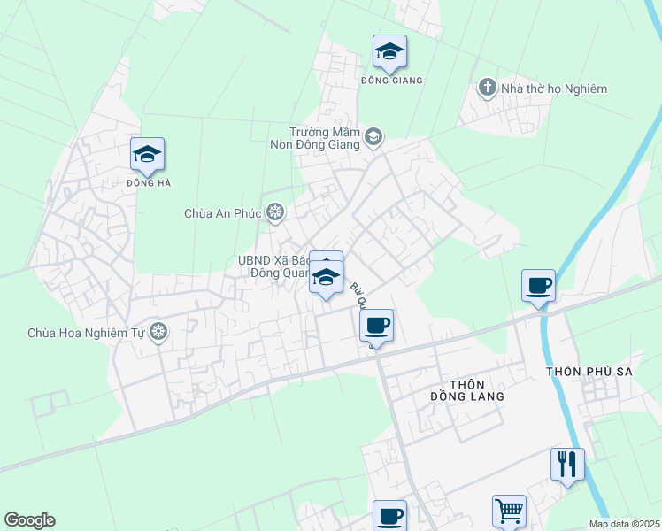 map of restaurants, bars, coffee shops, grocery stores, and more near in 