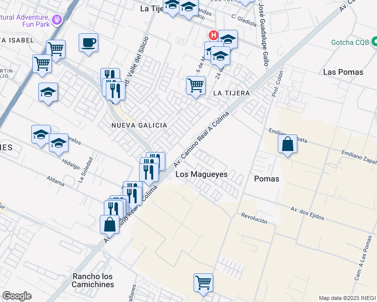 map of restaurants, bars, coffee shops, grocery stores, and more near in 