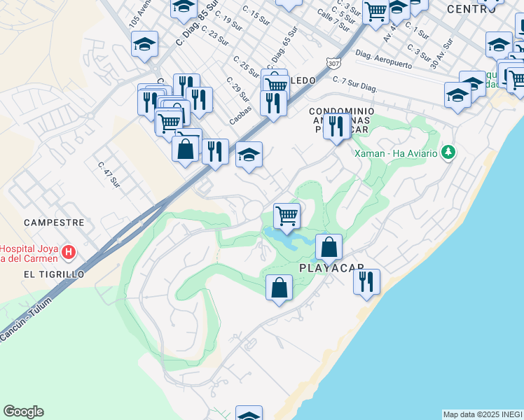 map of restaurants, bars, coffee shops, grocery stores, and more near in 