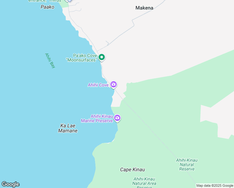 map of restaurants, bars, coffee shops, grocery stores, and more near 7750 Makena Road in Kihei