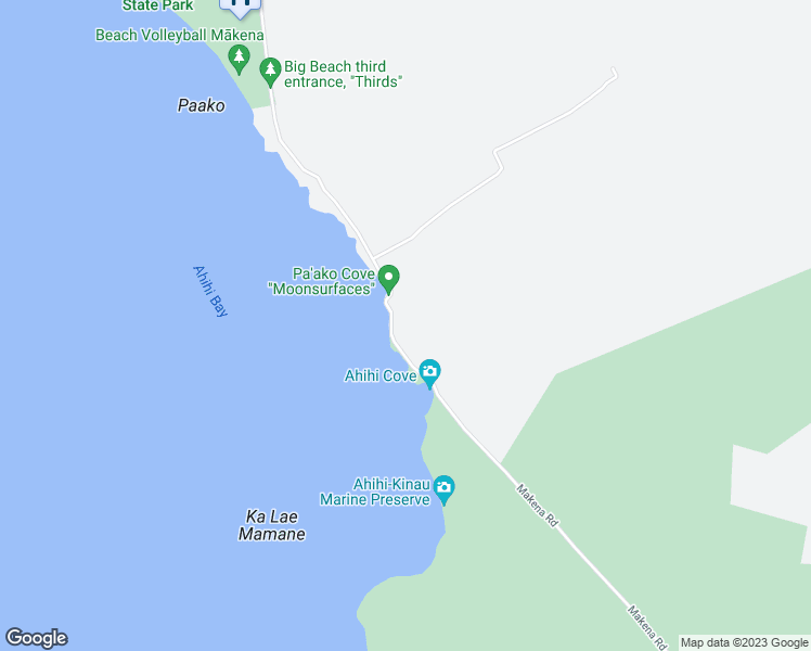 map of restaurants, bars, coffee shops, grocery stores, and more near 7505 Makena Road in Kihei