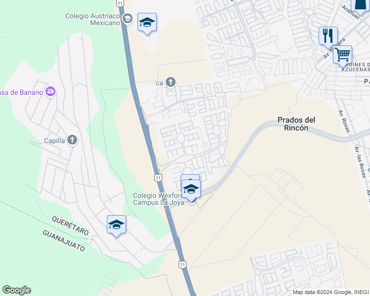 map of restaurants, bars, coffee shops, grocery stores, and more near in 