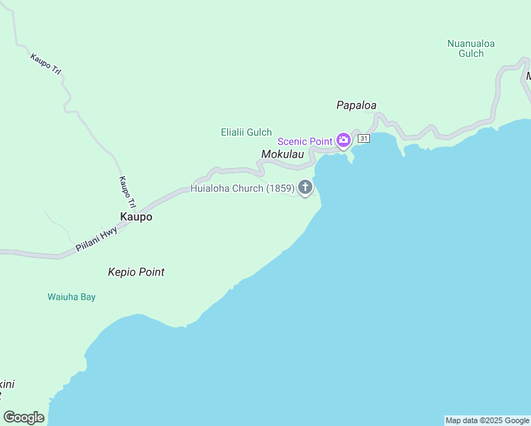 map of restaurants, bars, coffee shops, grocery stores, and more near 35-006 Piilani Highway in Hana