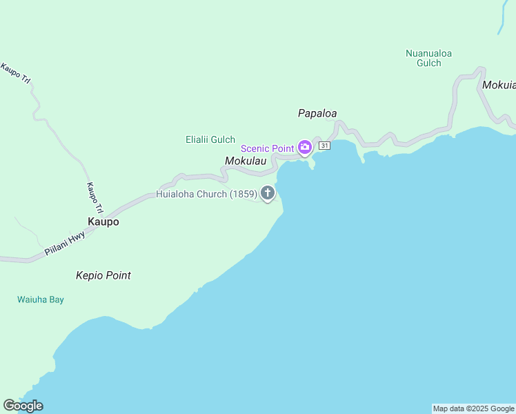 map of restaurants, bars, coffee shops, grocery stores, and more near 35-170 Piilani Highway in Hana