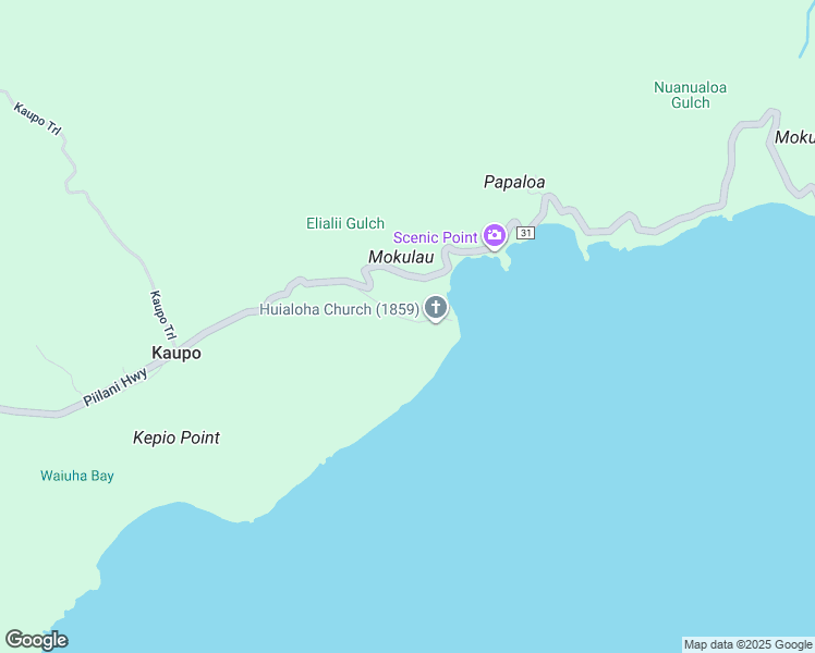 map of restaurants, bars, coffee shops, grocery stores, and more near 35-170 Piilani Highway in Hana