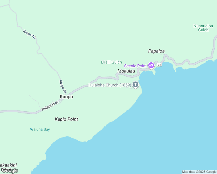 map of restaurants, bars, coffee shops, grocery stores, and more near 34-992 Piilani Highway in Hana