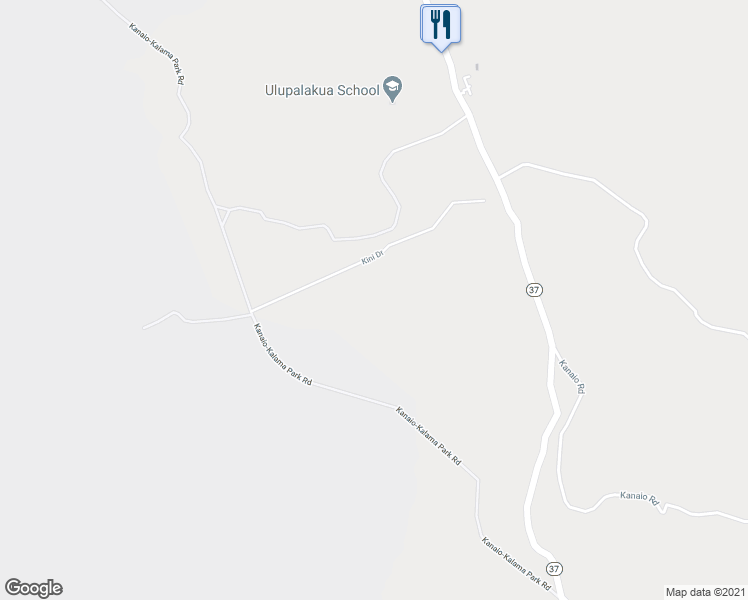 map of restaurants, bars, coffee shops, grocery stores, and more near 515 Kini Drive in Kula