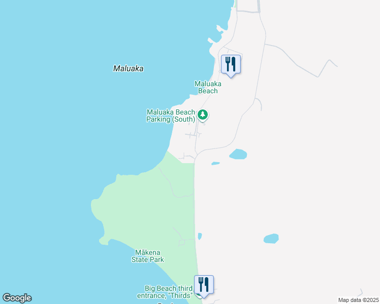 map of restaurants, bars, coffee shops, grocery stores, and more near 5490 Makena Road in Makena
